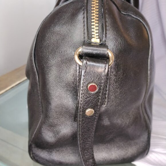 Kate Spade Large Black Handbag/Satchel with Gold Hardware and Crossbody Strap - Picture 4 of 15